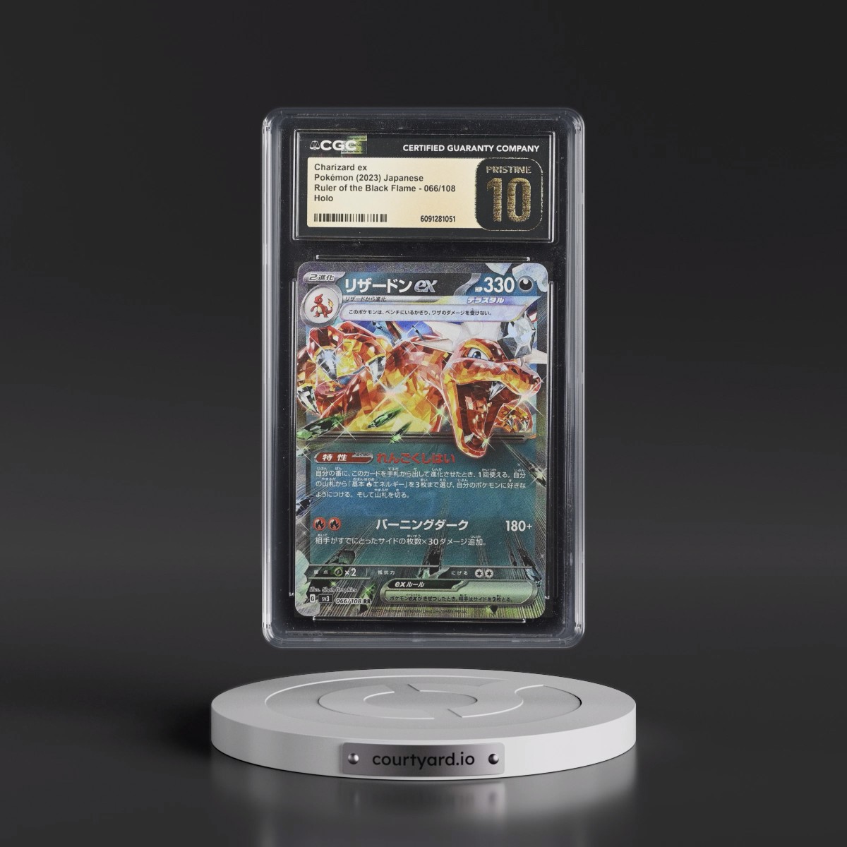 2023 Ruler of the Black Flame #066/108 Charizard ex - Holo (CGC 10 PRISTINE)