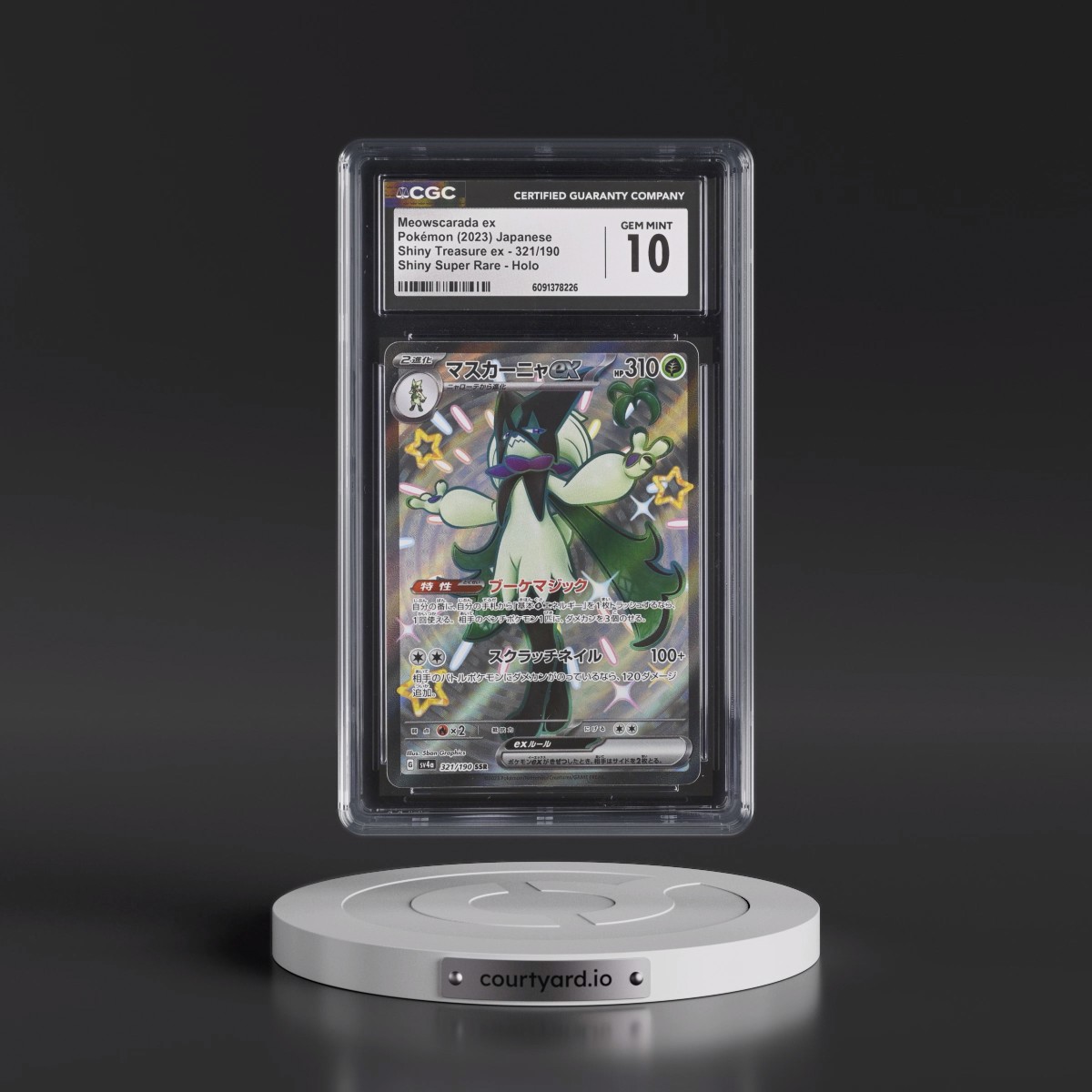 2023 Shiny Treasure ex #321/190 Meowscarada ex - Shiny Super Rare Holo (CGC 10 GEM MINT)