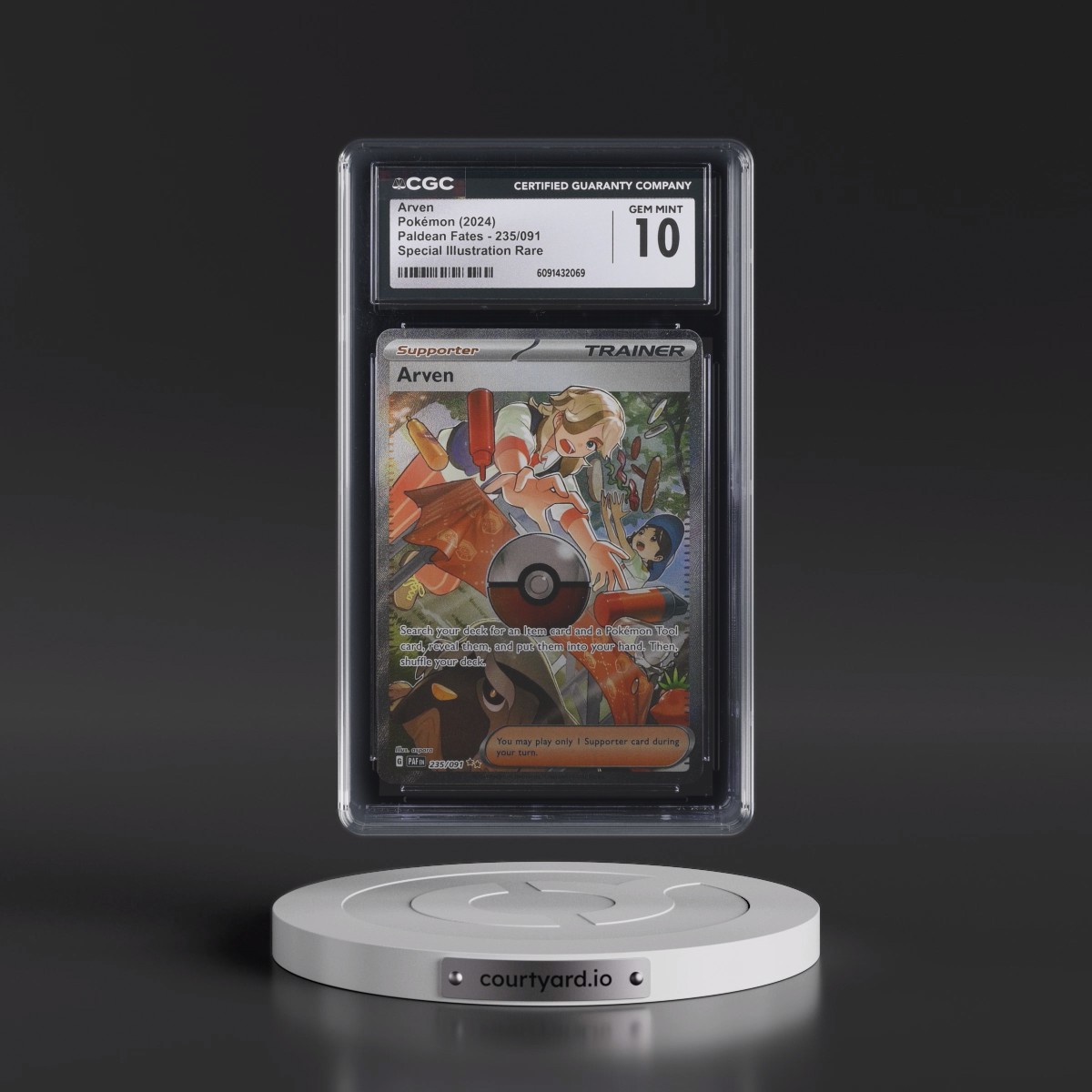 2024 Paldean Fates - PAF EN #235/091 Arven - Special Illustration Rare (Holo) (CGC 10 GEM MINT)