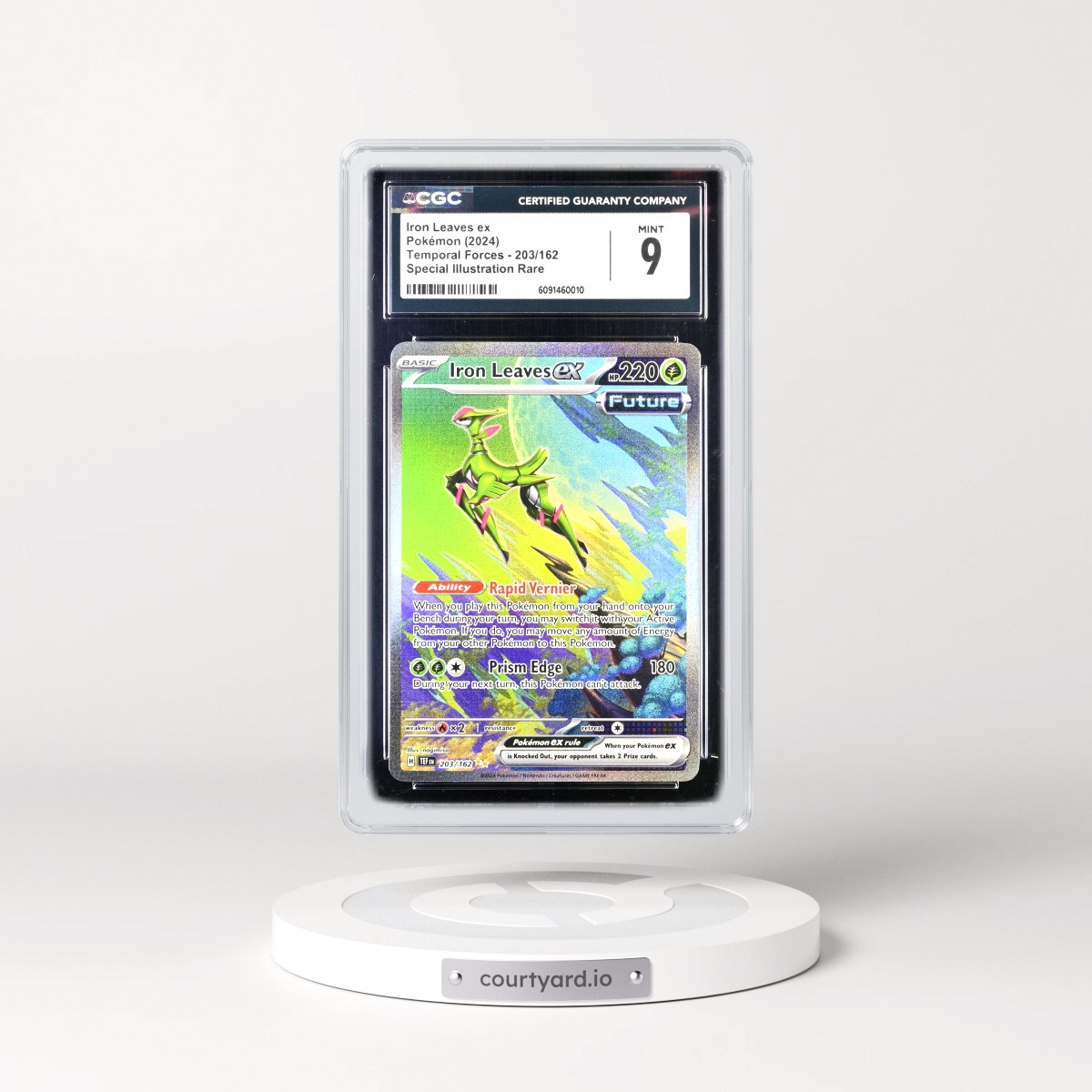2023 Temporal Forces - TEF EN #203/162 Iron Leaves ex - Special Illustration Rare (Holo) (CGC 9 MINT)