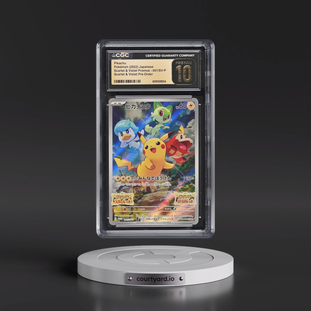 2022 Scarlet & Violet Promos #001/SV-P Pikachu - Scarlet &amp; Violet Pre-Order (Holo) (CGC 10 PRISTINE)