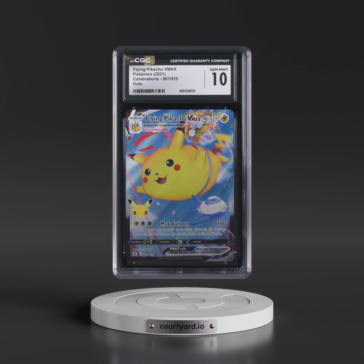 2021 Celebrations #007/025 Flying Pikachu VMAX - Holo (CGC 10 GEM MINT)