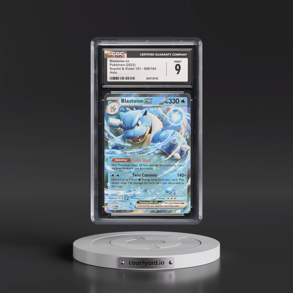 2023 Scarlet & Violet 151 - MEW EN #009/165 Blastoise ex - Holo (CGC 9 MINT)