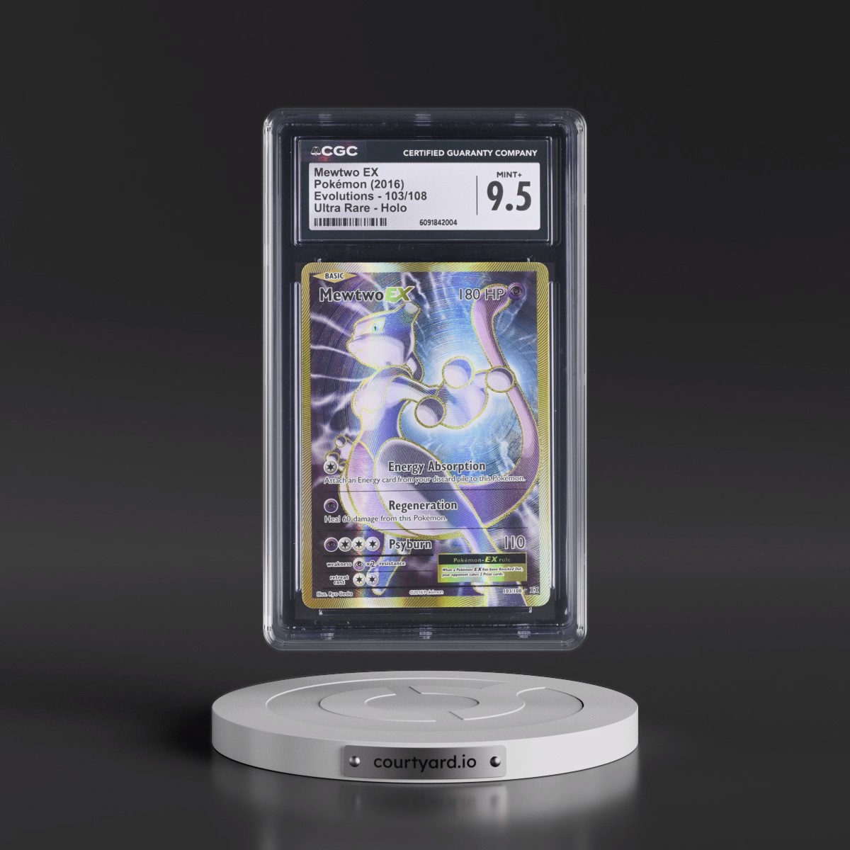 2016 Evolutions #103/108 Mewtwo EX - Ultra Rare Holo (CGC 9.5 MINT+)