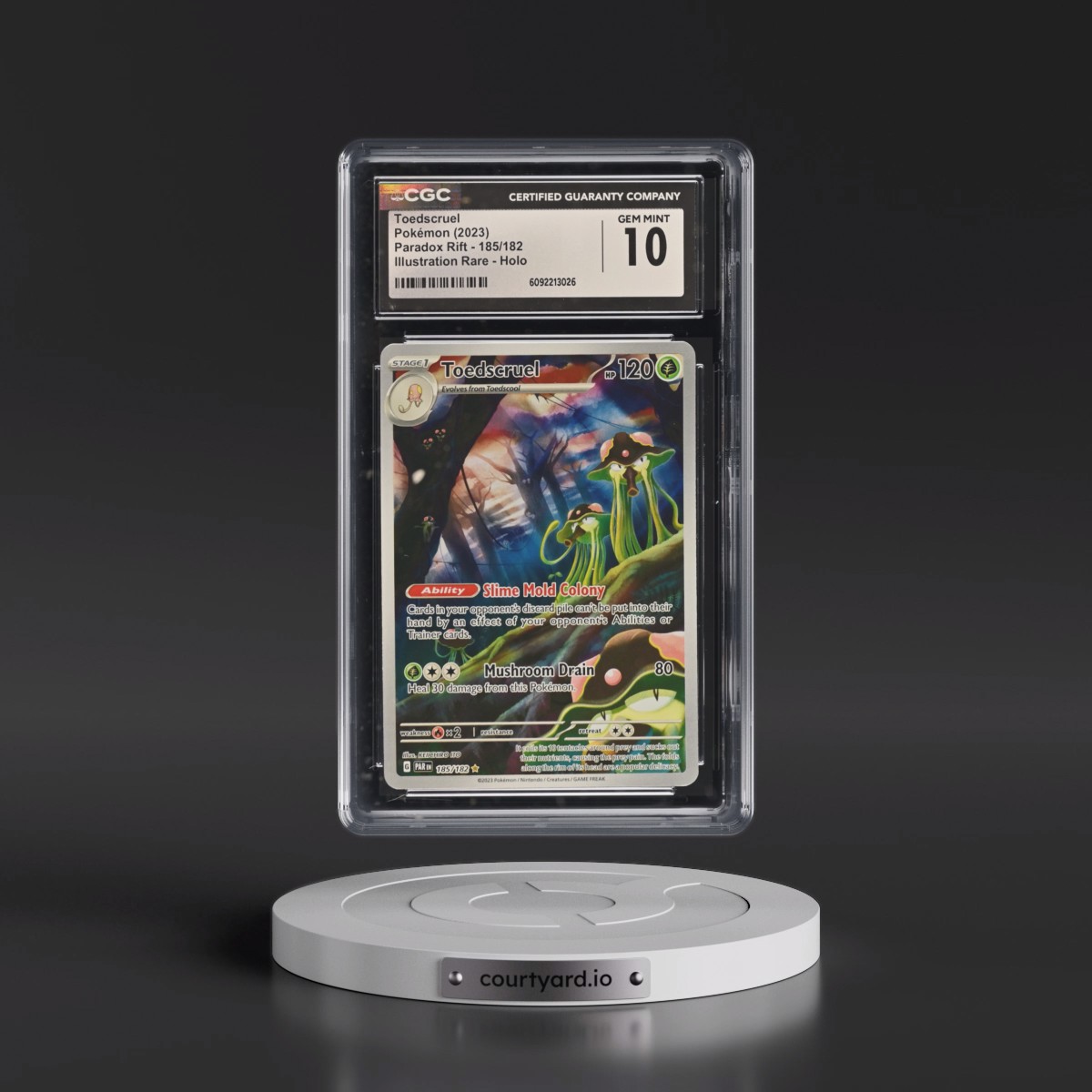 2023 Paradox Rift - PAR EN #185/182 Toedscruel - Illustration Rare Holo (CGC 10 GEM MINT)