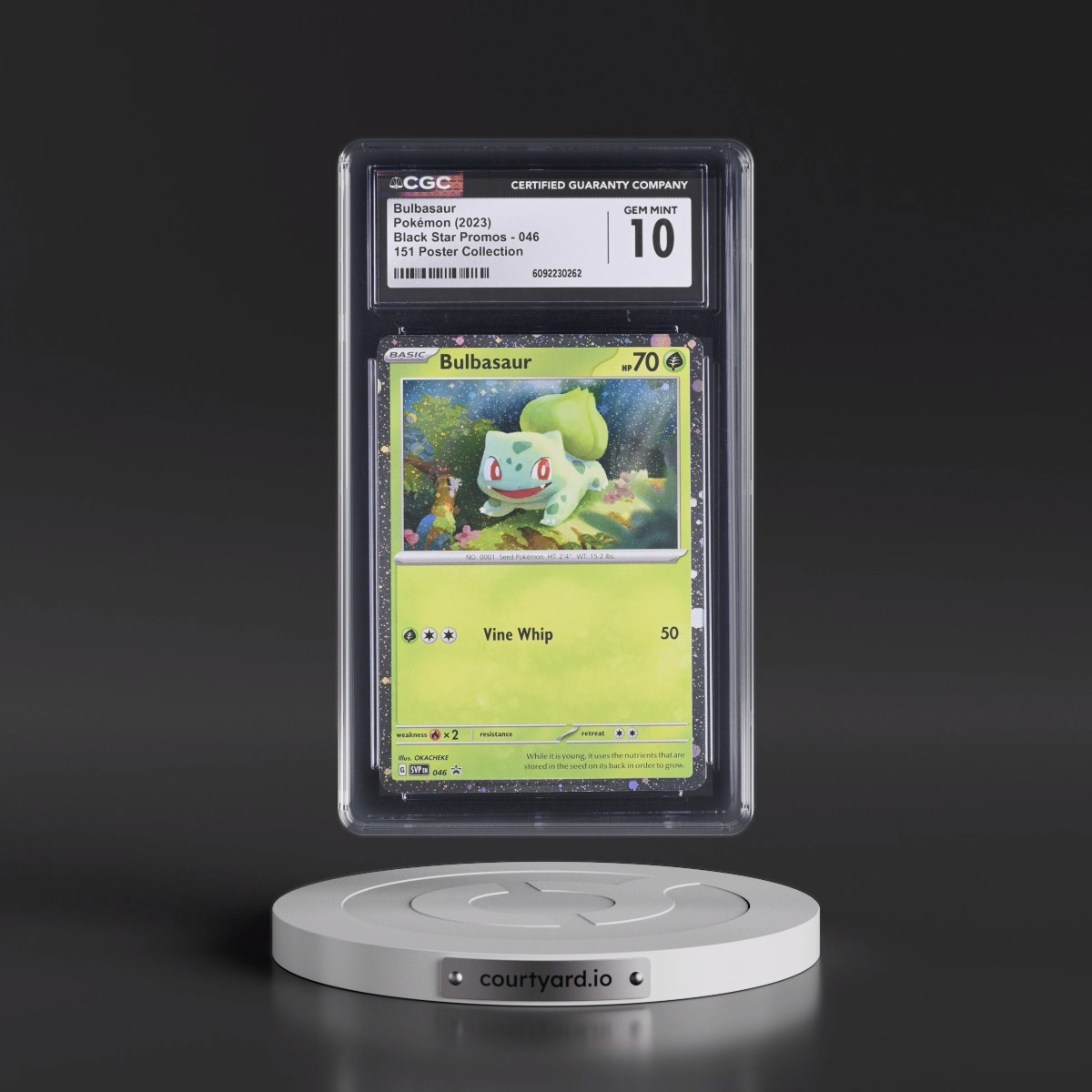 2023 Black Star Promos - Scarlet & Violet SVP EN #046 Bulbasaur - 151 Poster Collection (Cosmos Holo) (CGC 10 GEM MINT)