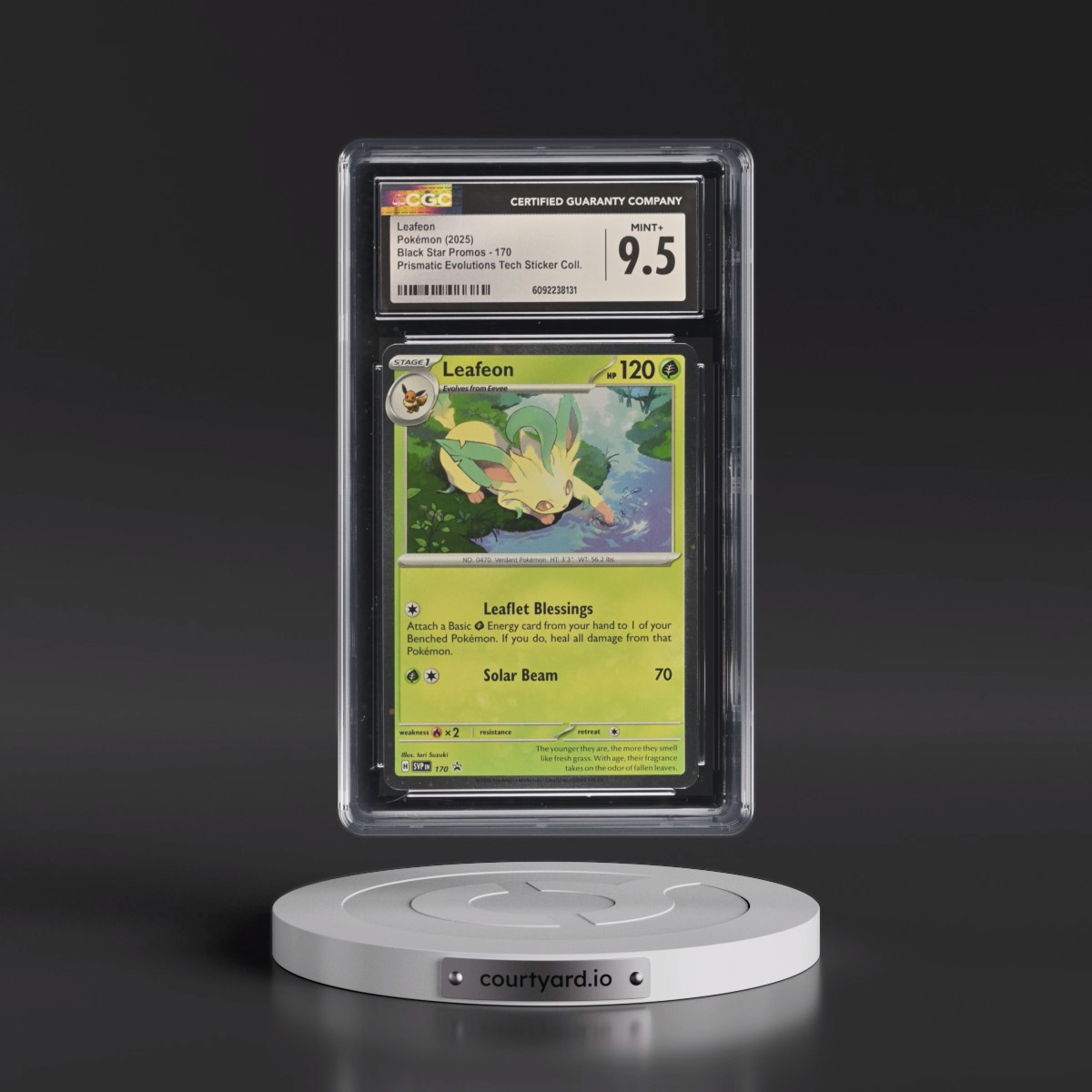 2023 Black Star Promos - Scarlet & Violet SVP EN #170 Leafeon - Prismatic Evolutions Tech Sticker Collection (Cosmos Holo) (CGC 9.5 MINT+)