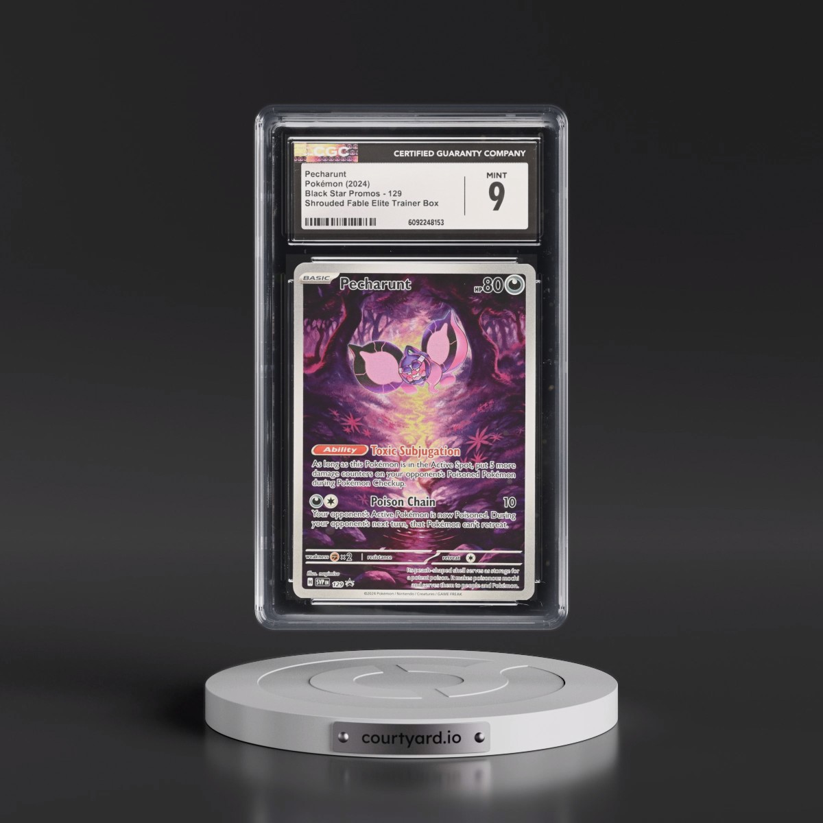 2023 Black Star Promos - Scarlet & Violet SVP EN #129 Pecharunt - Shrouded Fable Elite Trainer Box (Holo) (CGC 9 MINT)
