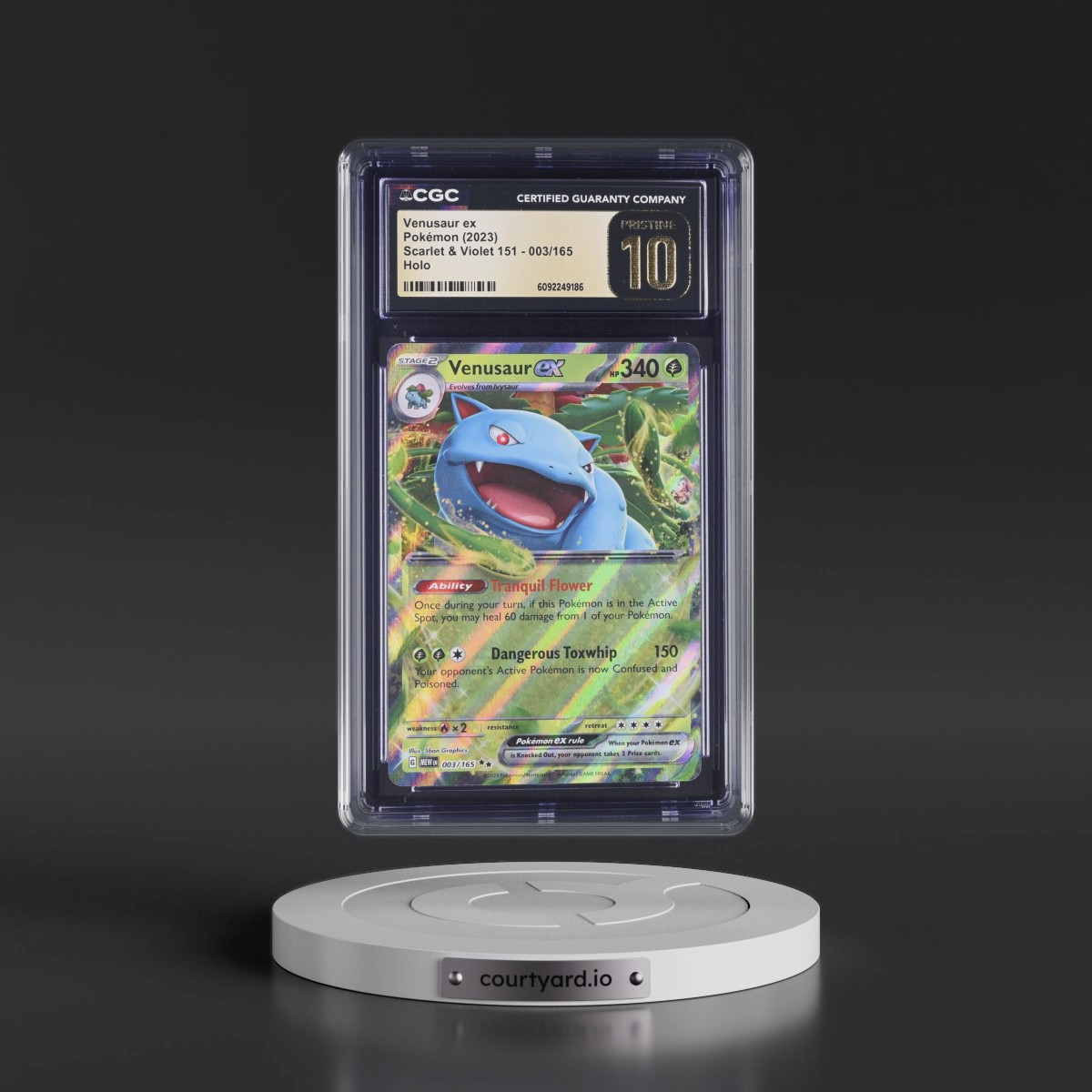 2023 Scarlet & Violet 151 - MEW EN #003/165 Venusaur ex - Holo (CGC 10 PRISTINE)