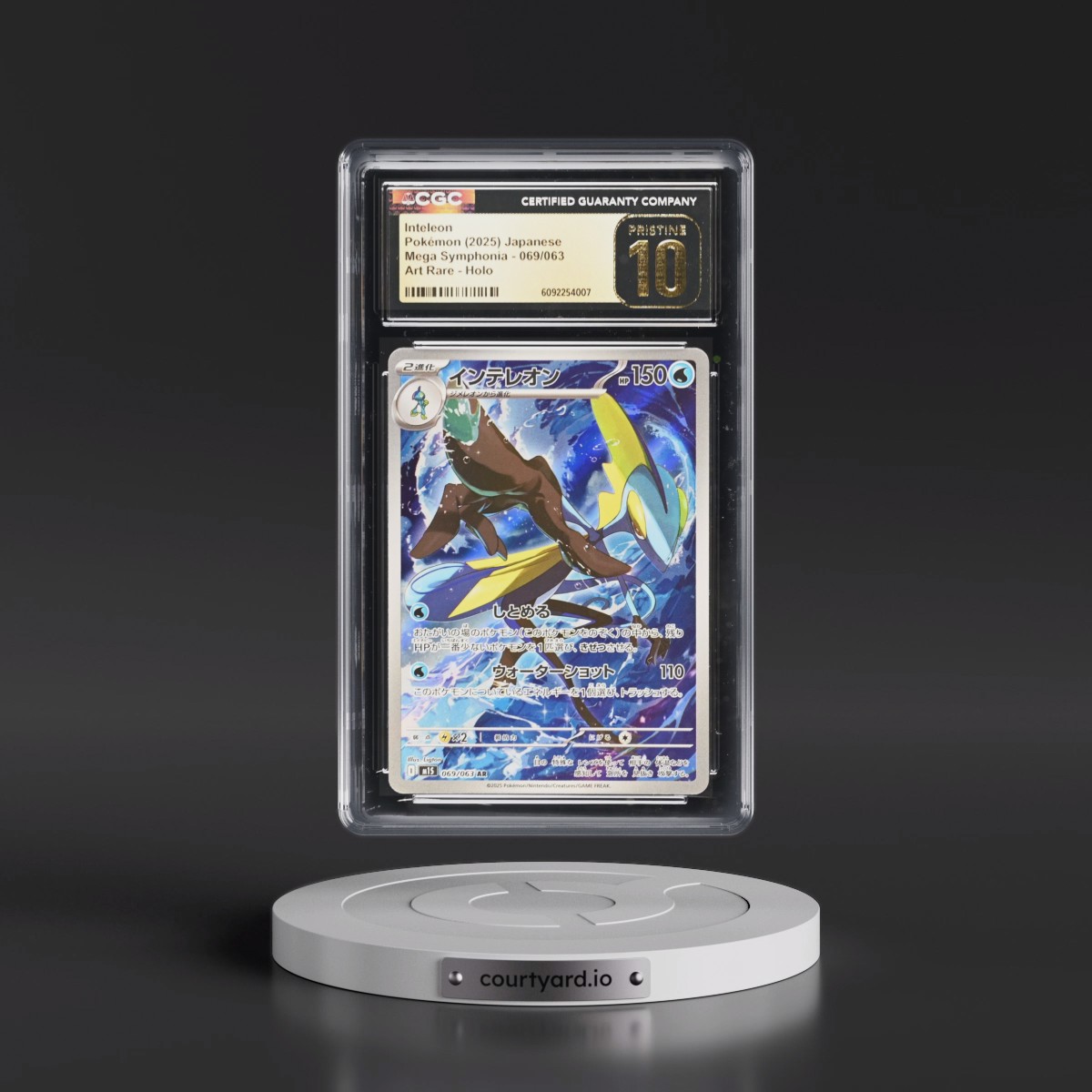 2025 Mega Symphonia - M1S #069/063 Inteleon - Art Rare Holo (CGC 10 PRISTINE)