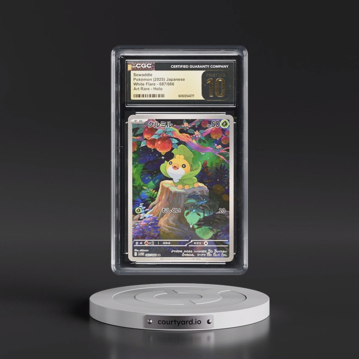 2025 White Flare - sv11W #087/086 Sewaddle - Art Rare Holo (CGC 10 PRISTINE)