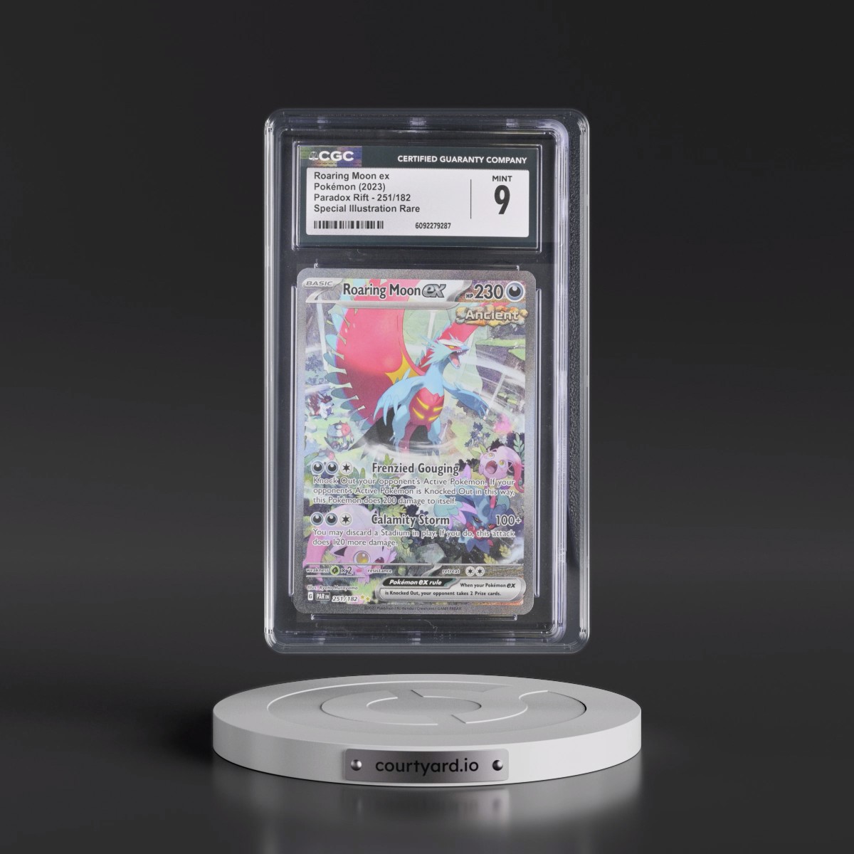 2023 Paradox Rift - PAR EN #251/182 Roaring Moon ex - Special Illustration Rare (Holo) (CGC 9 MINT)