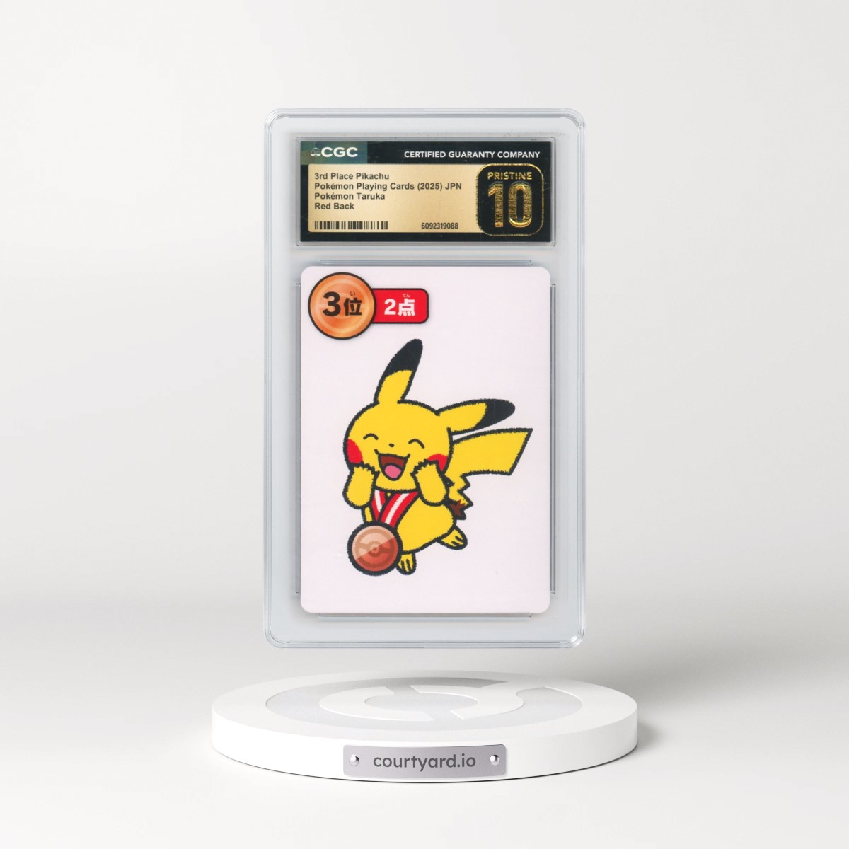 2025 Pokémon Taruka (2025) 3rd Place Pikachu - Red Back (CGC 10 PRISTINE)