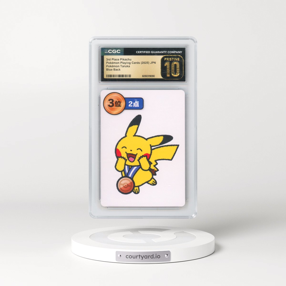 2025 Pokémon Taruka (2025) 3rd Place Pikachu - Blue Back (CGC 10 PRISTINE)