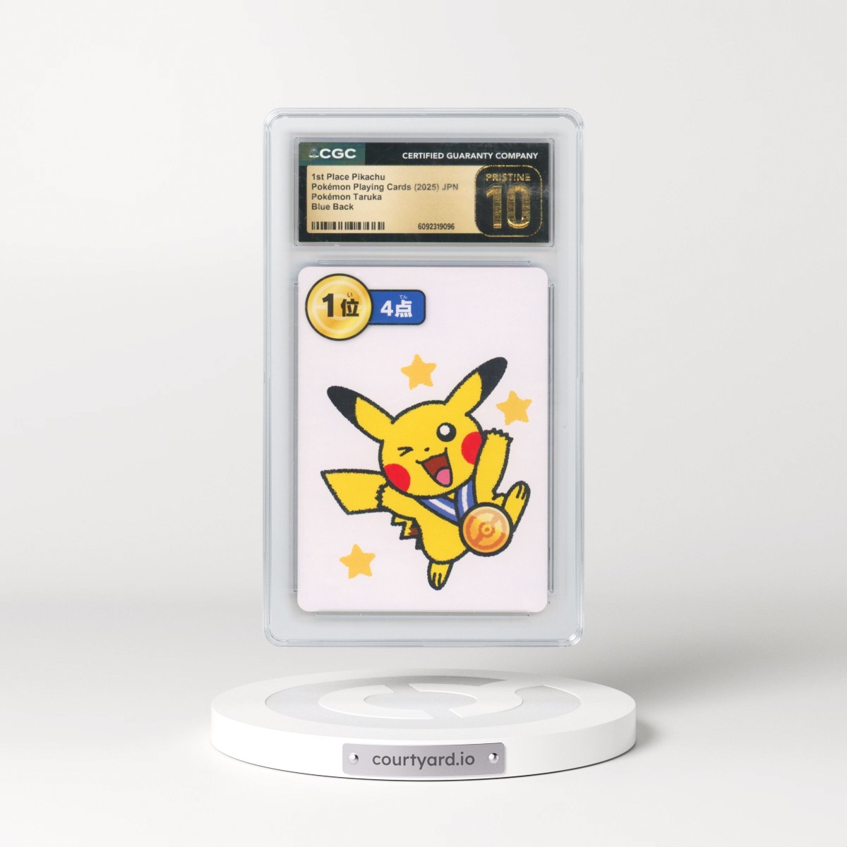 2025 Pokémon Taruka (2025) 1st Place Pikachu - (Blue Back) Second Round (CGC 10 PRISTINE)