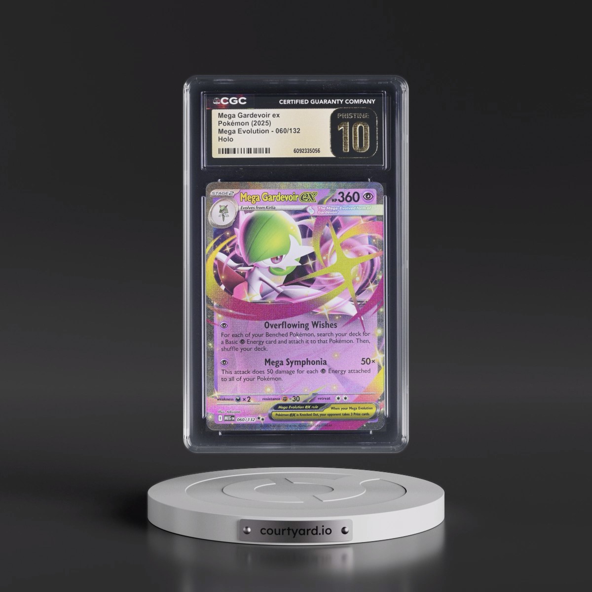 2025 Mega Evolution - MEG EN #060/132 Mega Gardevoir ex - Holo (CGC 10 PRISTINE)