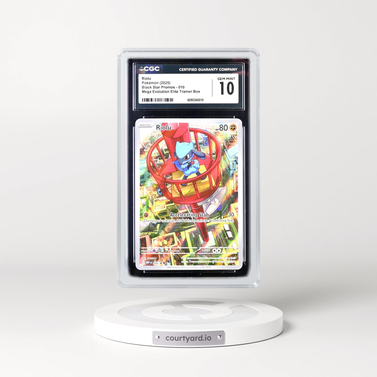 2025 Black Star Promos - Mega Evolution MEP EN #010 Riolu - Mega Evolution Elite Trainer Box (Holo) (CGC 10 GEM MINT)