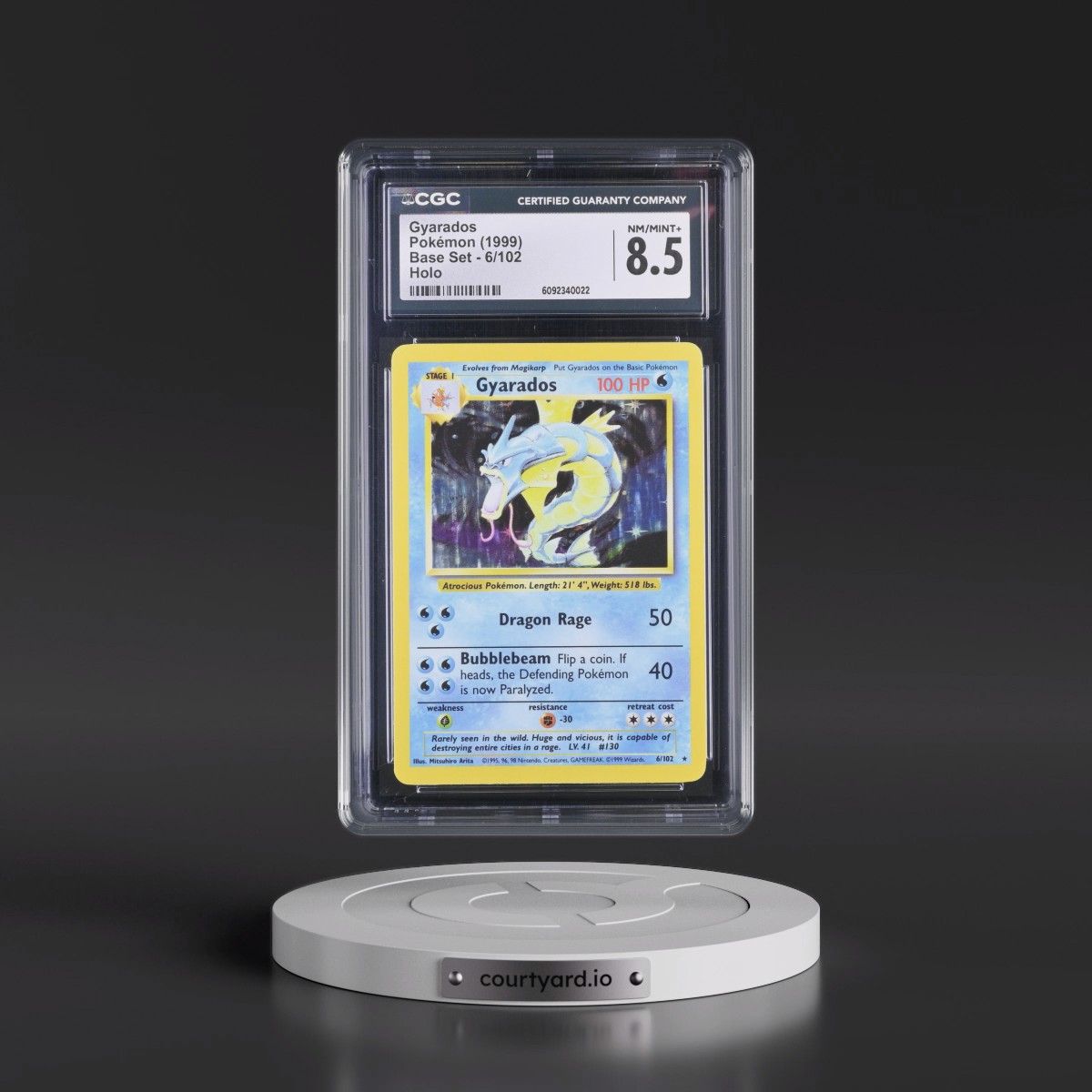 1999 Base Set #6/102 Gyarados - Holo (CGC 8.5 NM-MT+)
