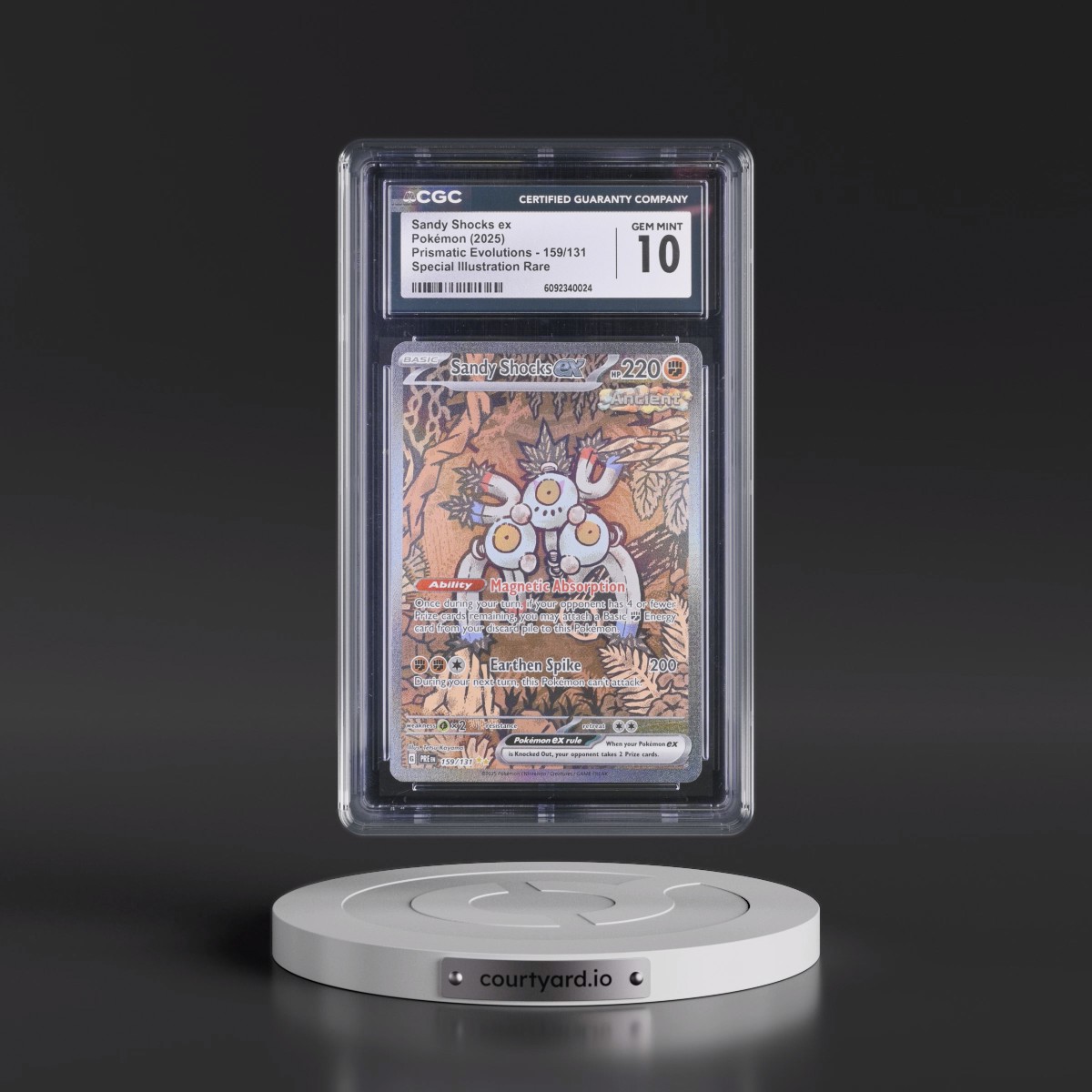 2024 Prismatic Evolutions - PRE EN #159/131 Sandy Shocks ex - Special Illustration Rare (Holo) (CGC 10 GEM MINT)