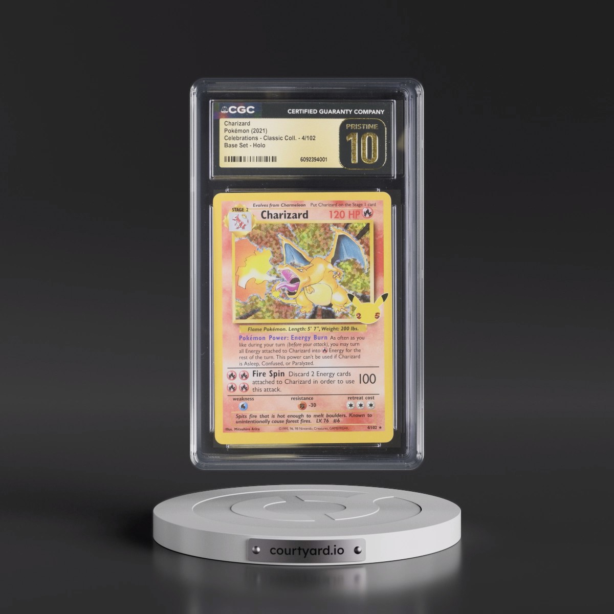 2021 Celebrations - Classic Collection #4/102 Charizard - Base Set Holo (CGC 10 PRISTINE)