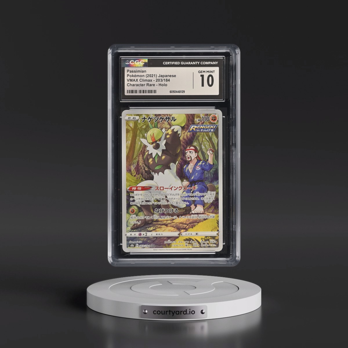 2021 VMAX Climax #203/184 Passimian - Character Rare Holo (CGC 10 GEM MINT)