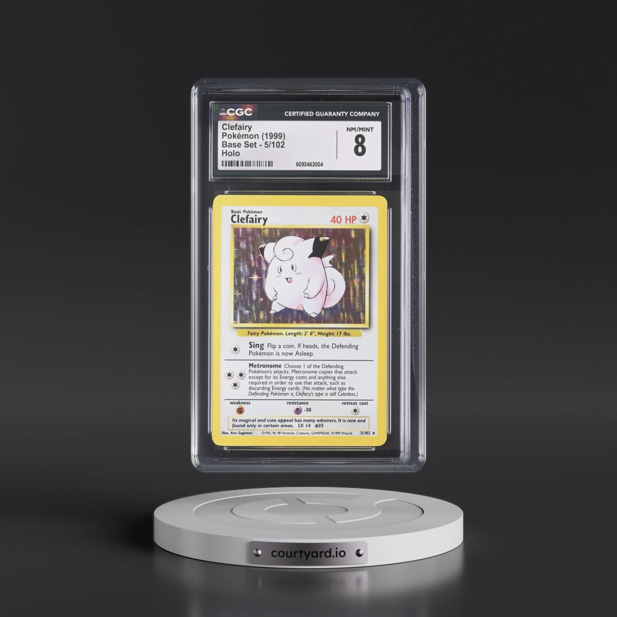 1999 Base Set #5/102 Clefairy - Holo (CGC 8 NM-MT)