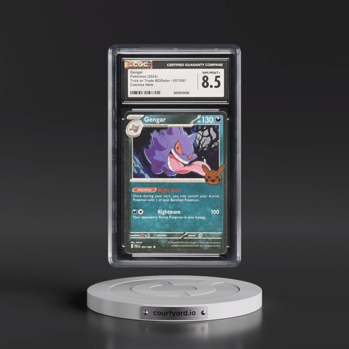 2024 Trick or Trade BOOster (2024) #057/091 Gengar - Holo (CGC 8.5 NM-MT+)