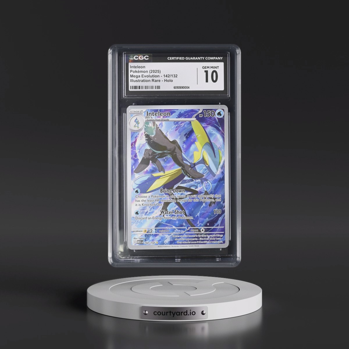 2025 Mega Evolution - MEG EN #142/132 Inteleon - Illustration Rare Holo (CGC 10 GEM MINT)