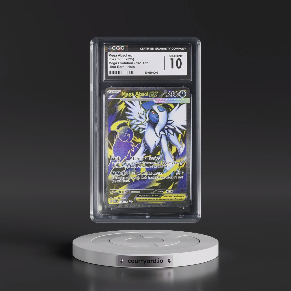 2025 Mega Evolution - MEG EN #161/132 Mega Absol ex - Ultra Rare Holo (CGC 10 GEM MINT)