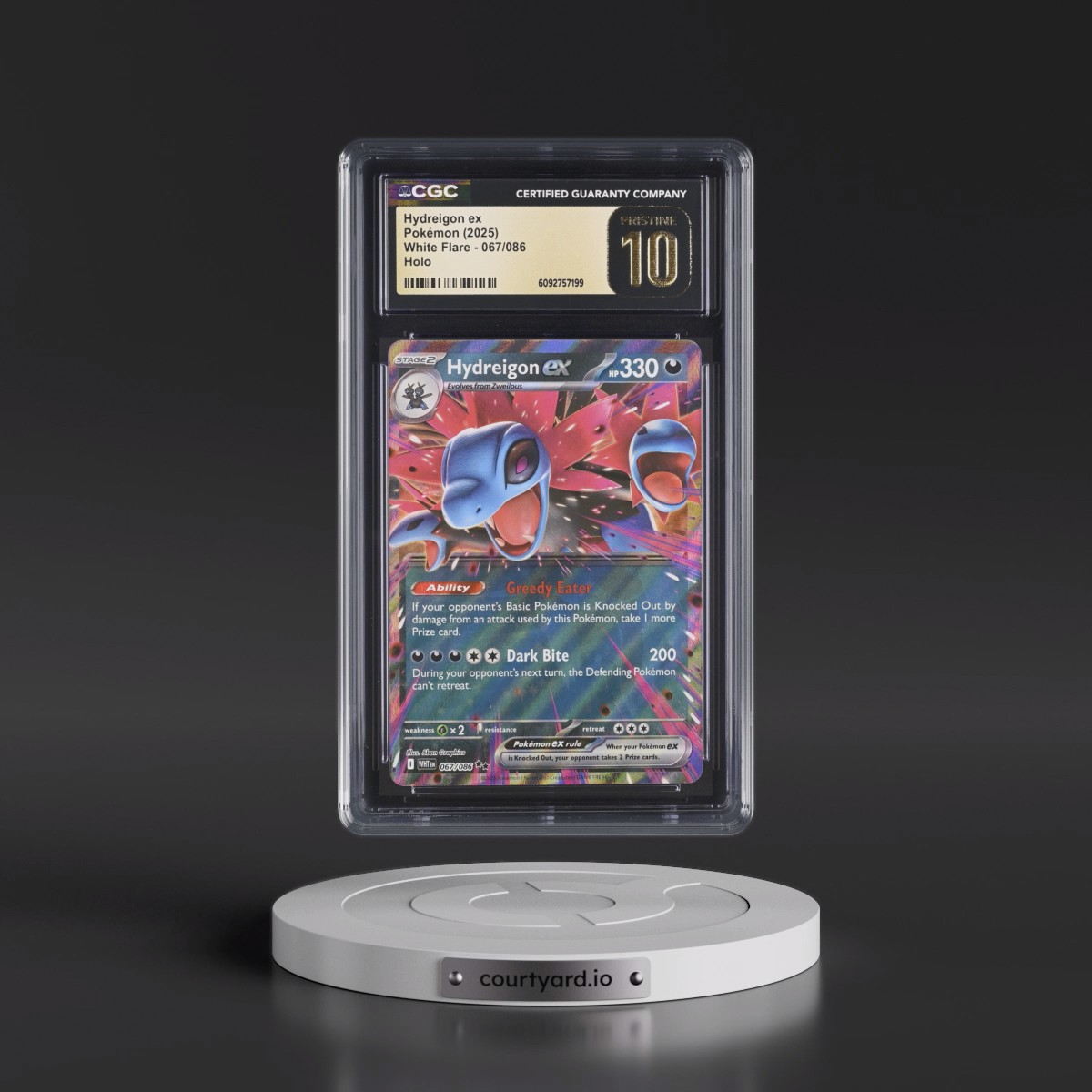 2025 White Flare - WHT EN #067/086 Hydreigon ex - Holo (CGC 10 PRISTINE)