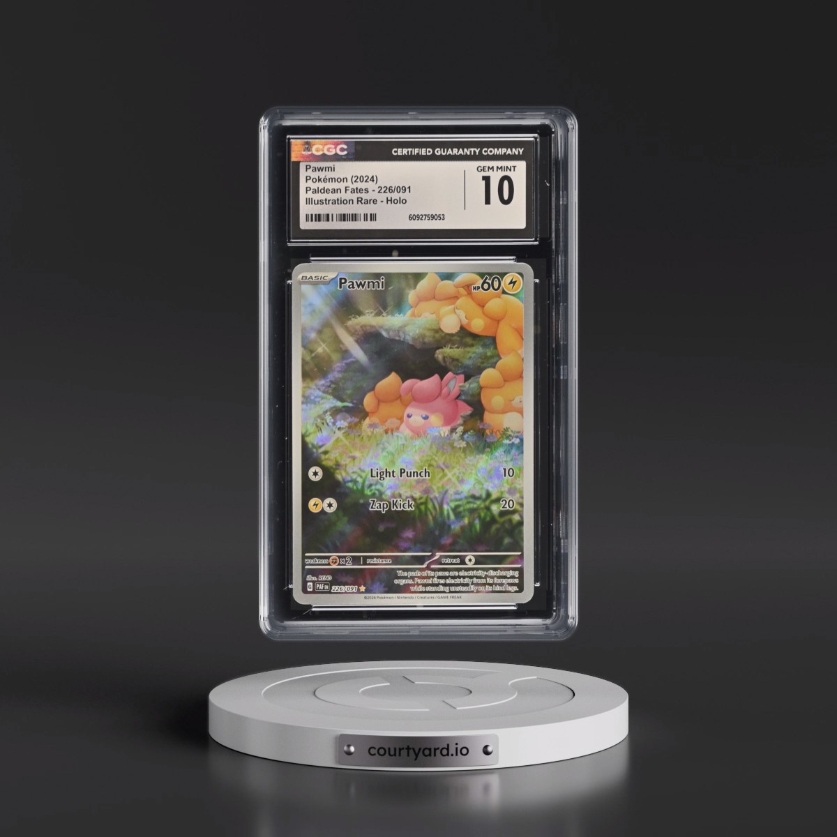 2024 Paldean Fates - PAF EN #226/091 Pawmi - Illustration Rare Holo (CGC 10 GEM MINT)