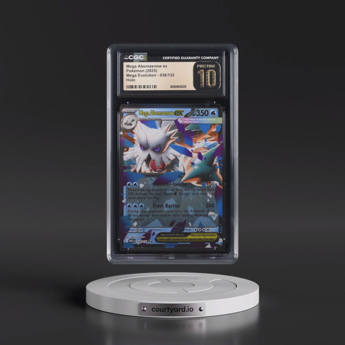 2025 Mega Evolution - MEG EN #036/132 Mega Abomasnow ex - Holo (CGC 10 PRISTINE)