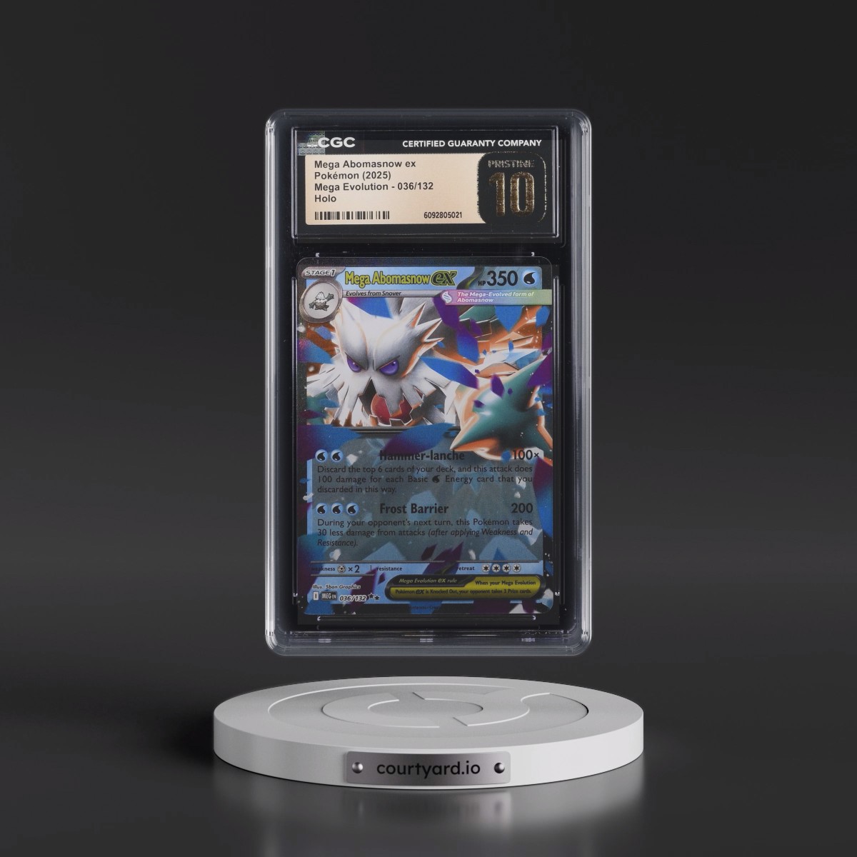 2025 Mega Evolution - MEG EN #036/132 Mega Abomasnow ex - Holo (CGC 10 PRISTINE)