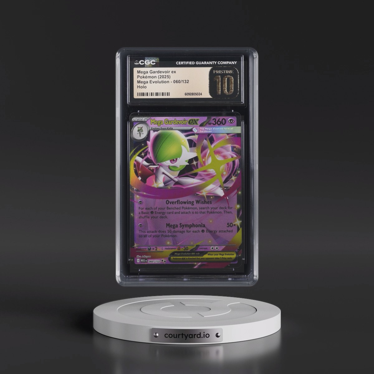 2025 Mega Evolution - MEG EN #060/132 Mega Gardevoir ex - Holo (CGC 10 PRISTINE)