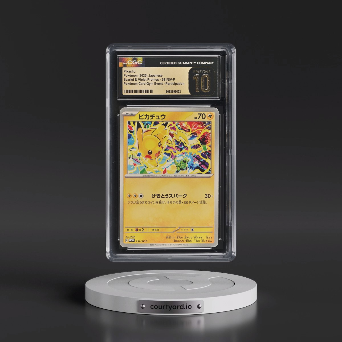 2022 Scarlet & Violet Promos #291/SV-P Pikachu - Pokémon Card Gym Event Participation (CGC 10 PRISTINE)