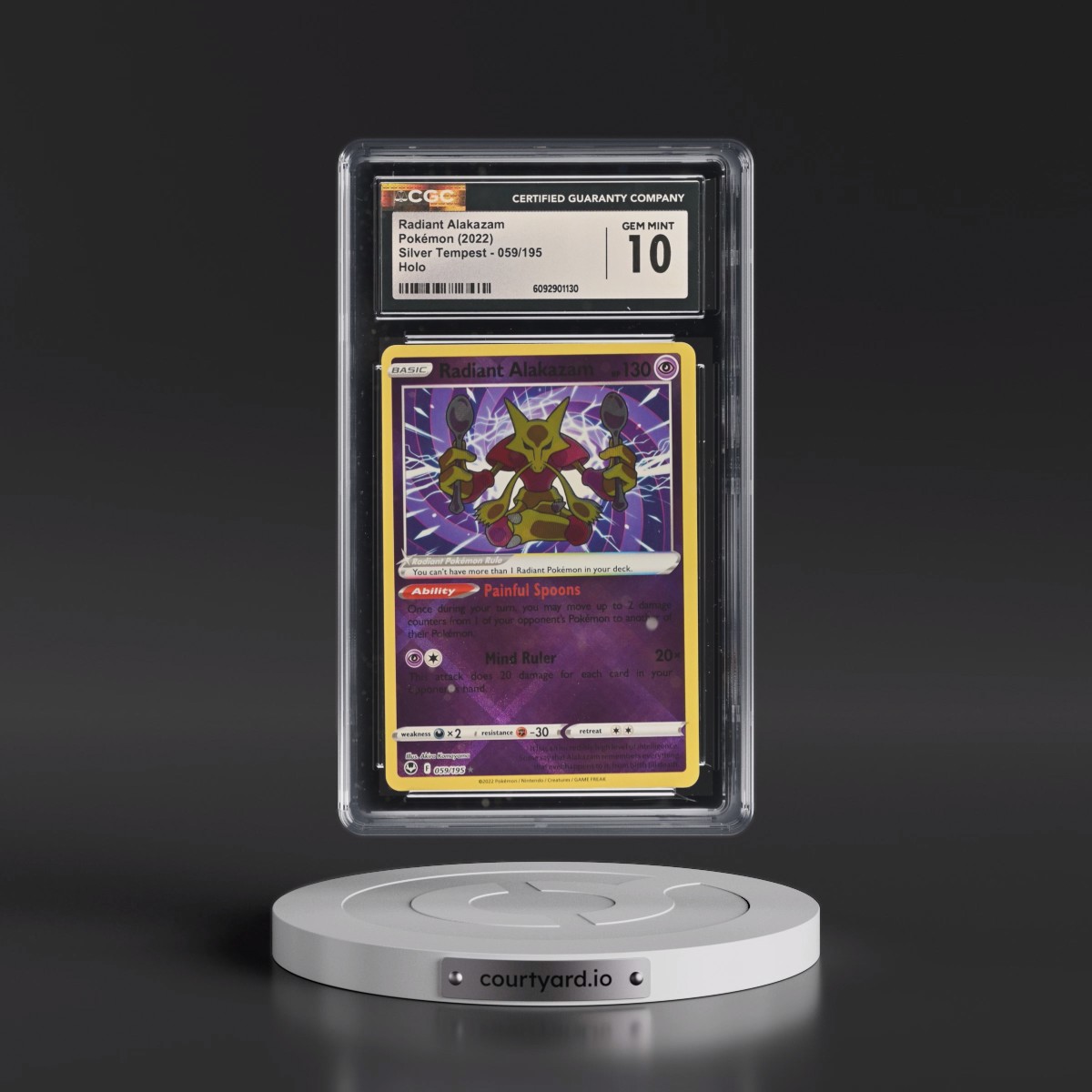 2022 Silver Tempest #059/195 Radiant Alakazam - Holo (CGC 10 GEM MINT)