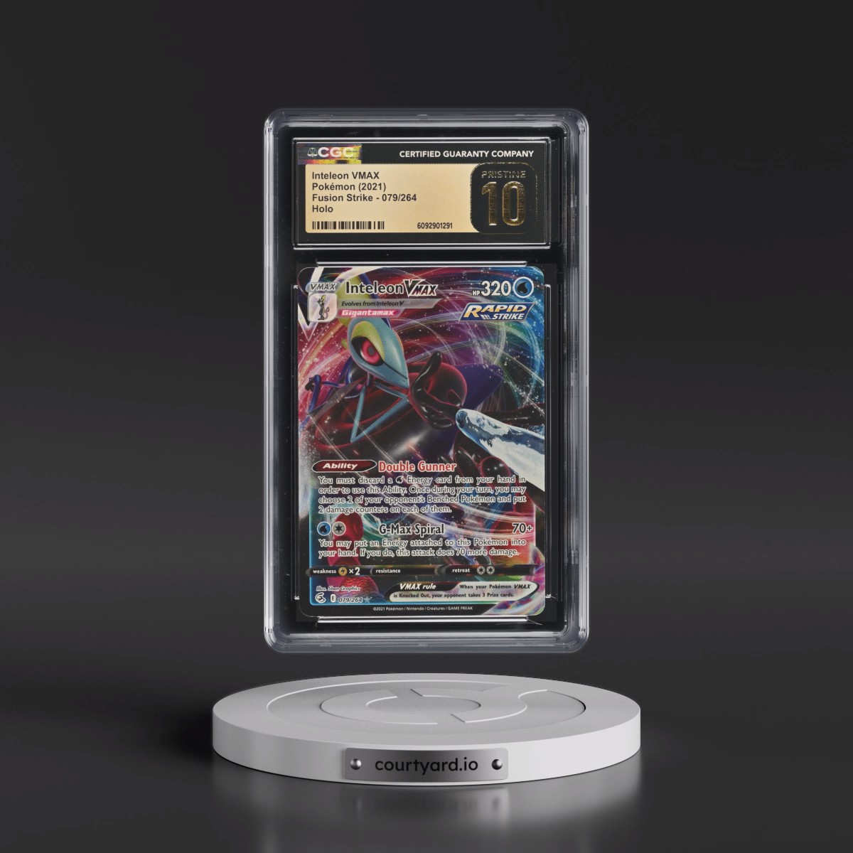2019 Fusion Strike #079/264 Inteleon VMAX - Holo (CGC 10 PRISTINE)