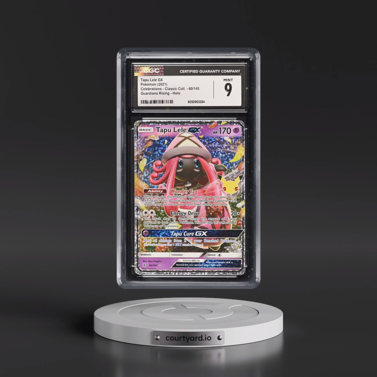 2021 Celebrations - Classic Collection #60/145 Tapu Lele GX - Guardians Rising Holo (CGC 9 MINT)