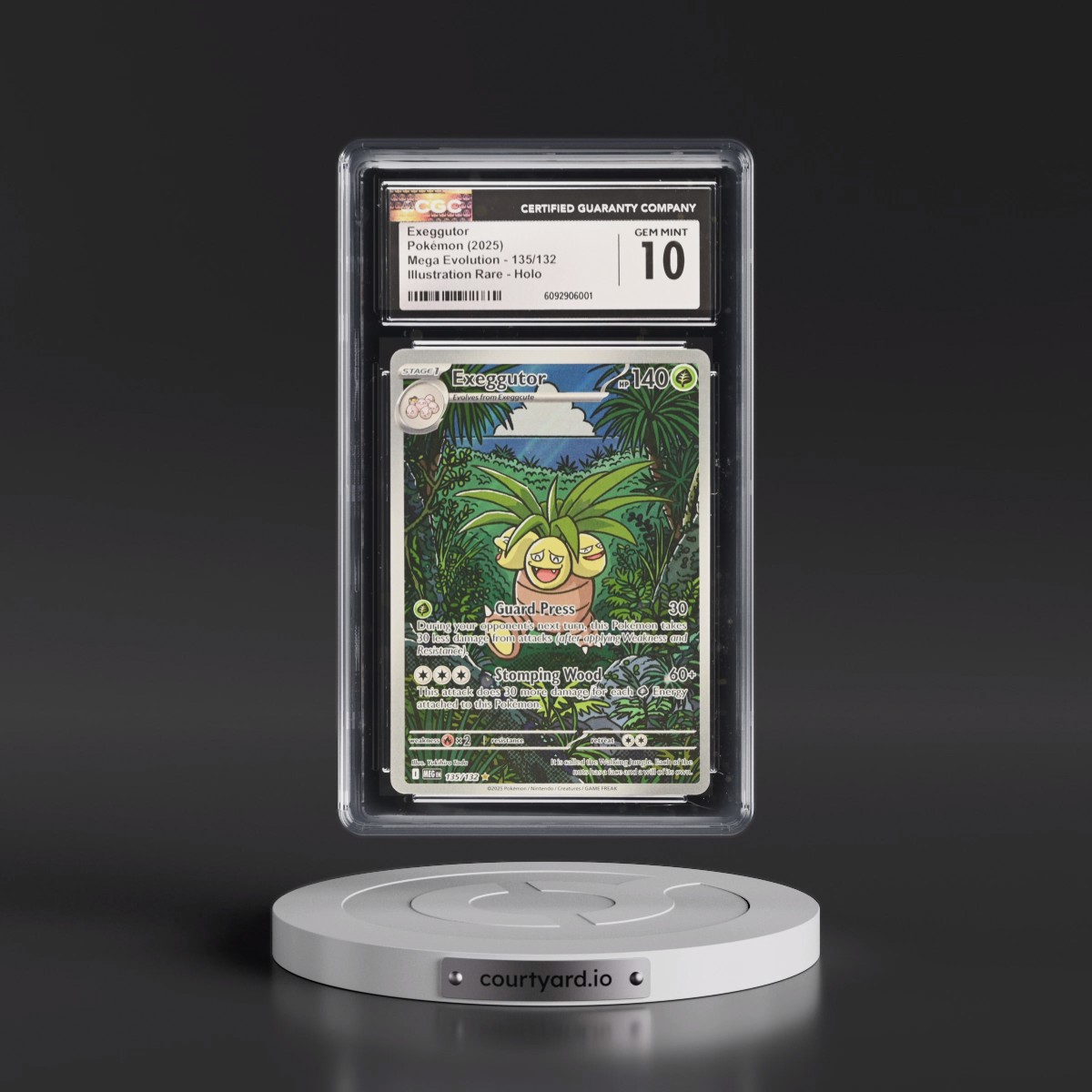 2025 Mega Evolution - MEG EN #135/132 Exeggutor - Illustration Rare Holo (CGC 10 GEM MINT)