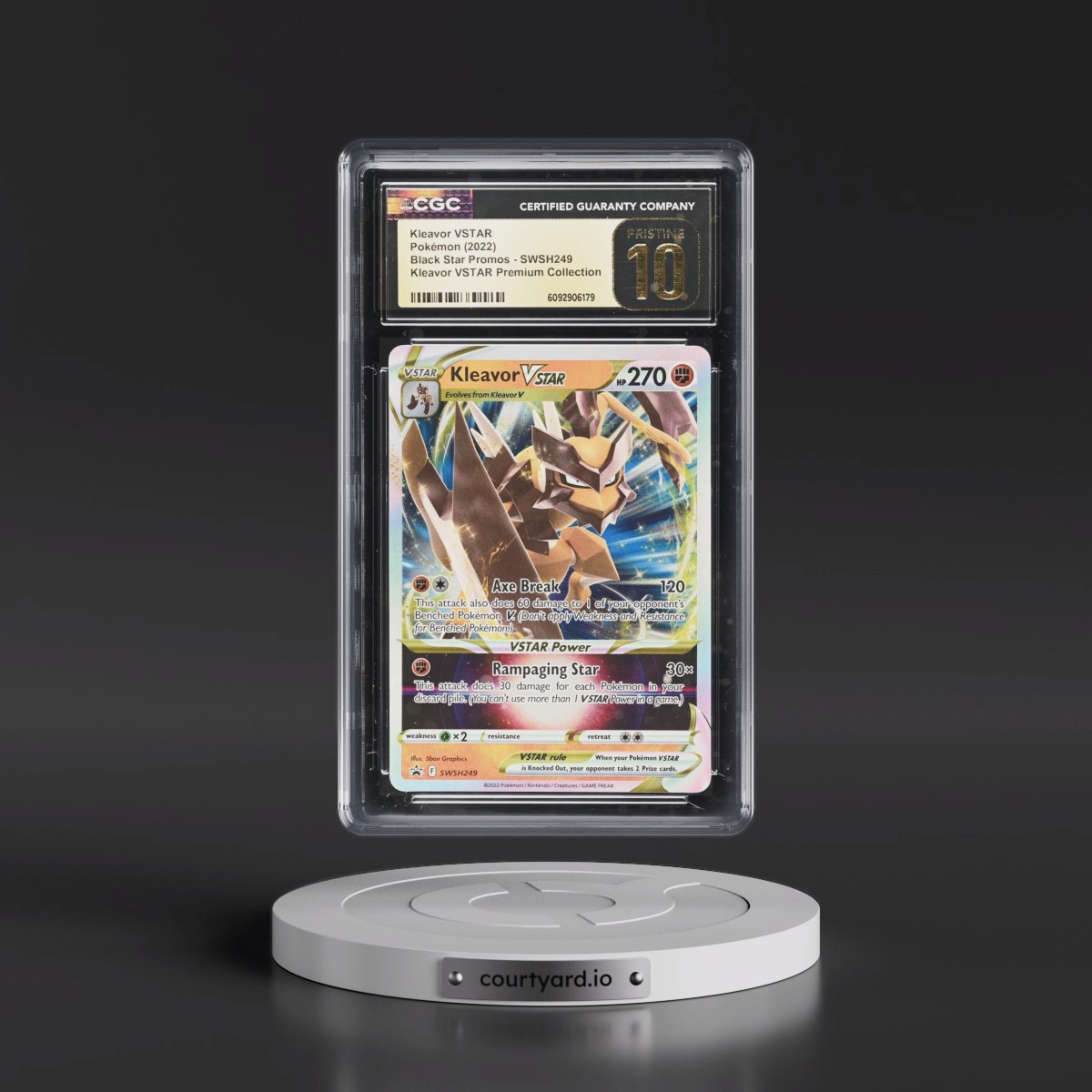 2017 Black Star Promos - Sword & Shield #SWSH249 Kleavor VSTAR - Kleavor VSTAR Premium Collection (Holo) (CGC 10 PRISTINE)