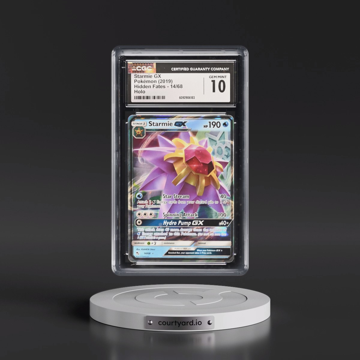 2019 Hidden Fates #14/68 Starmie GX - Holo (CGC 10 GEM MINT)