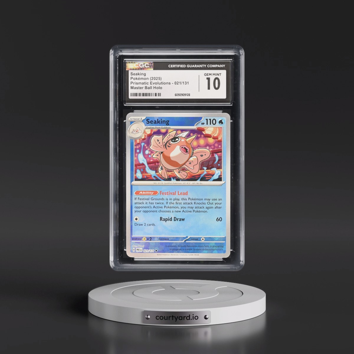 2024 Prismatic Evolutions - PRE EN #021/131 Seaking - Master Ball Holo (CGC 10 GEM MINT)
