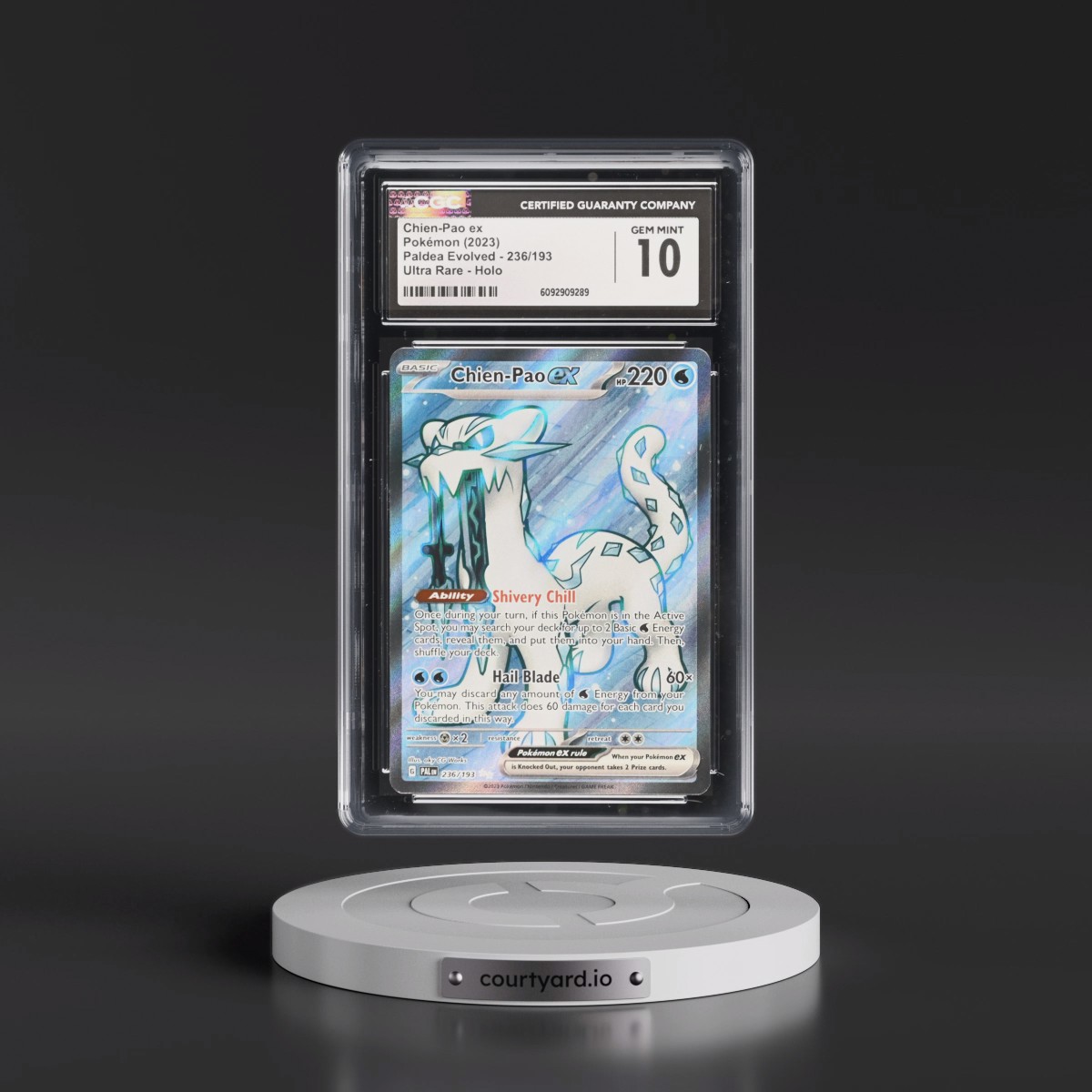 2023 Paldea Evolved - PAL EN #236/193 Chien-Pao ex - Ultra Rare Holo (CGC 10 GEM MINT)