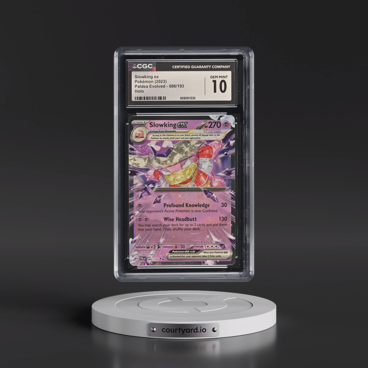 2023 Paldea Evolved - PAL EN #086/193 Slowking ex - Holo (CGC 10 GEM MINT)