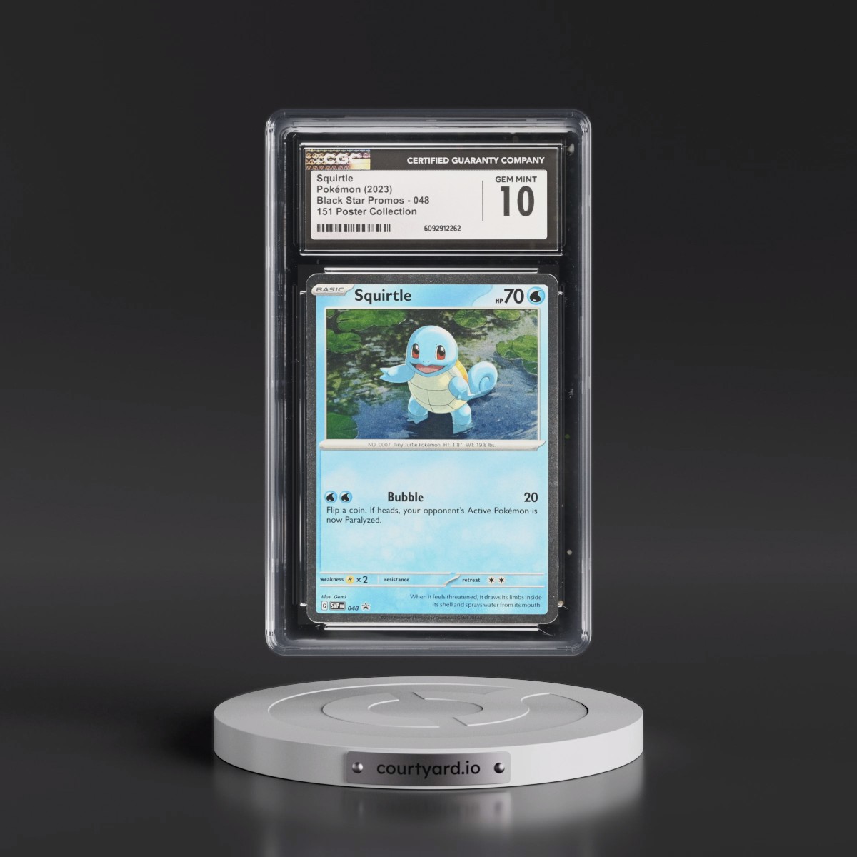 2023 Black Star Promos - Scarlet & Violet SVP EN #048 Squirtle - 151 Poster Collection (Cosmos Holo) (CGC 10 GEM MINT)