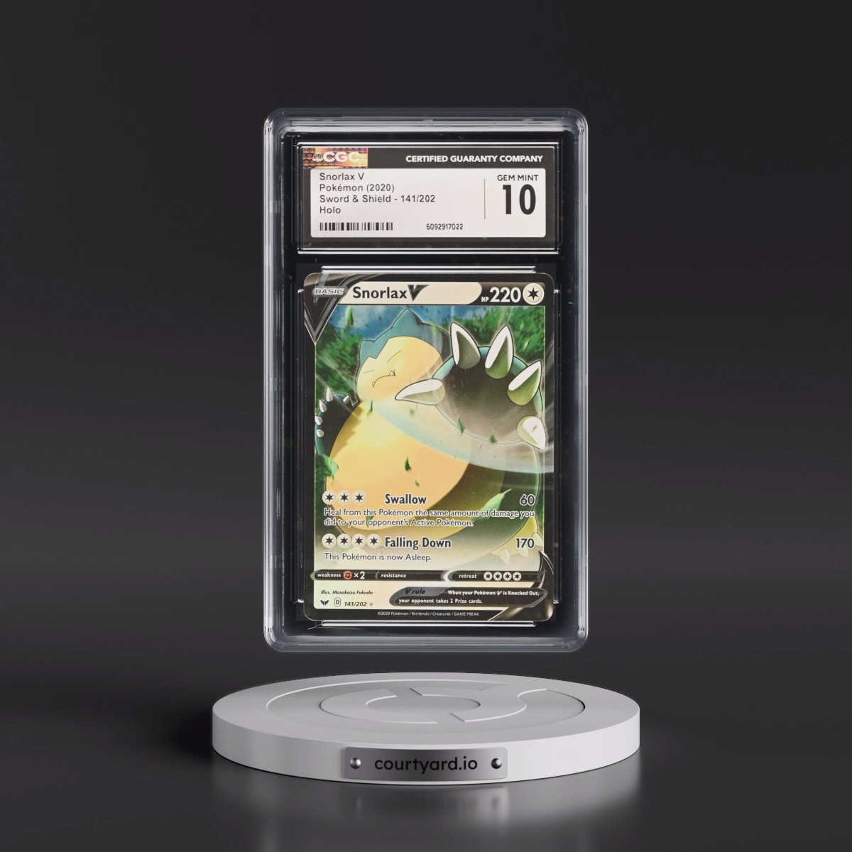 2020 Sword & Shield #141/202 Snorlax V - Holo (CGC 10 GEM MINT)