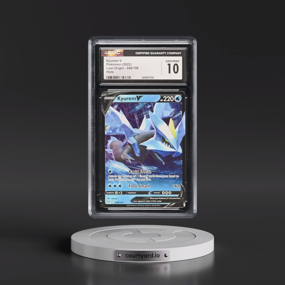 2022 Lost Origin #048/196 Kyurem V - Holo (CGC 10 GEM MINT)
