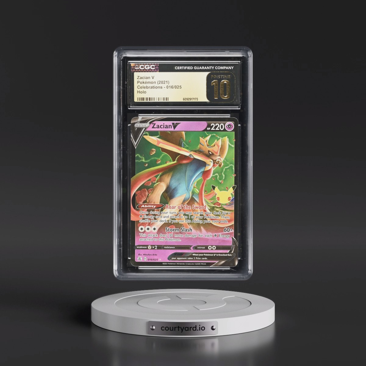 2021 Celebrations #016/025 Zacian V - Holo (CGC 10 PRISTINE)