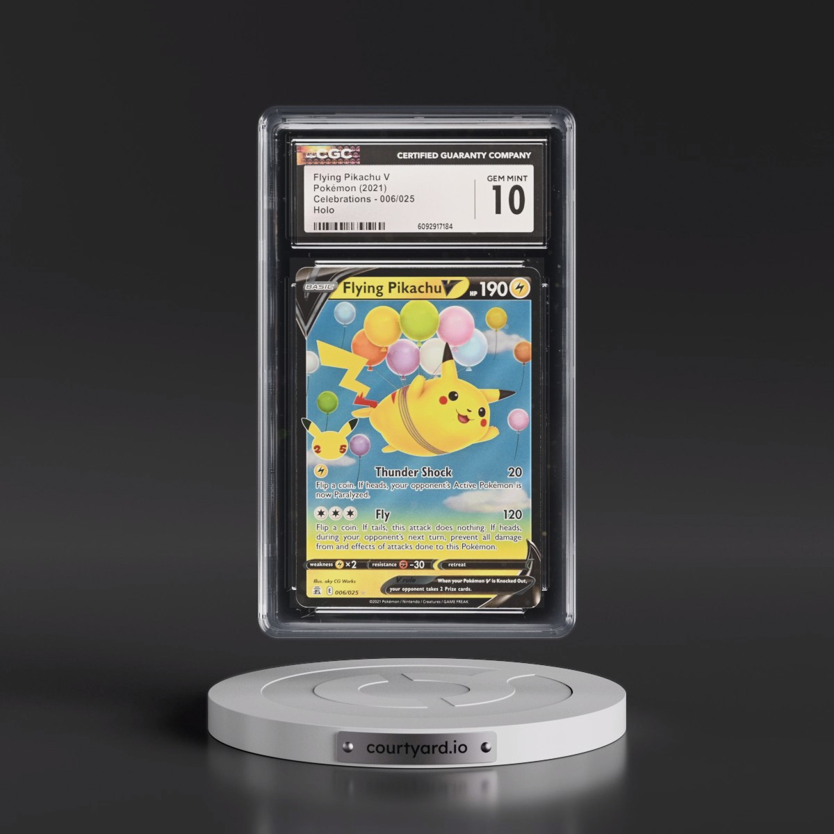 2021 Celebrations #006/025 Flying Pikachu V - Holo (CGC 10 GEM MINT)