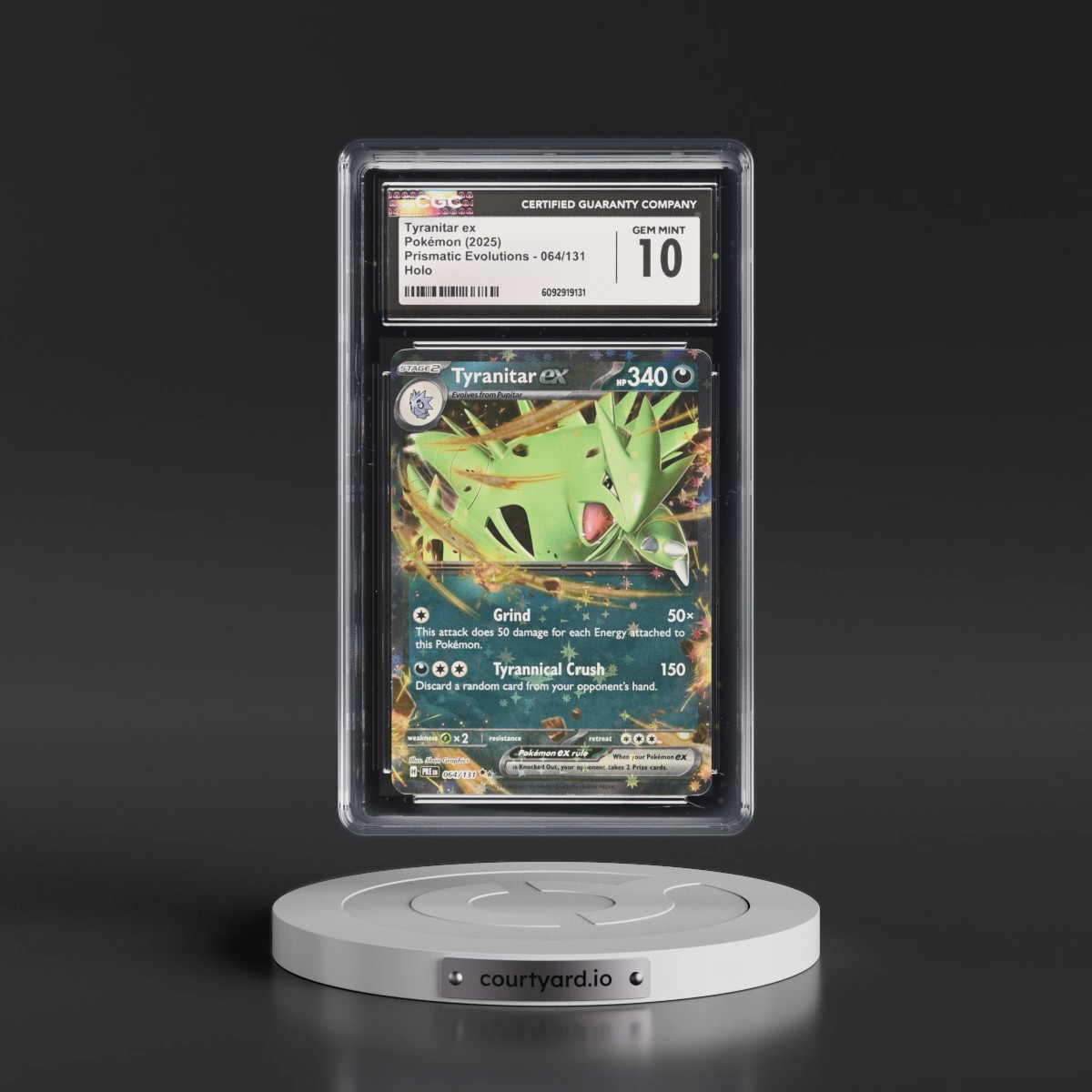 2024 Prismatic Evolutions - PRE EN #064/131 Tyranitar ex - Holo (CGC 10 GEM MINT)